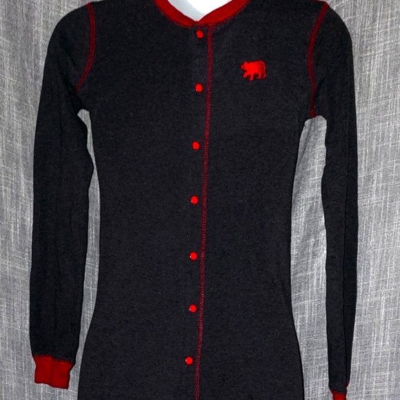 🌼3 for 30🌼Bear Naked Kids Fleece Onesie Pajamas L 12 Unisex FamJams - Picture 2 of 7